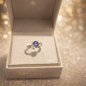 Gold and Silver Ring with Blue Stone